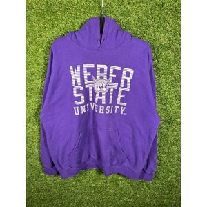 MV Sport Weber State University Wildcats Hoodie Purple Mens XL Pullover